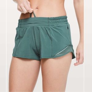 RARE Hotty Hot Low-Rise Lined Short 2.5" (Green Smoke)